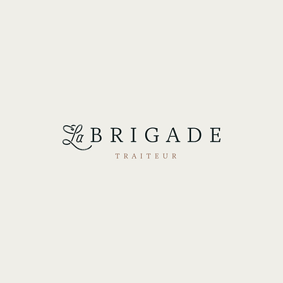 Secondary logo for La Brigade - catering & food services brand caterer catering food high end logo logotype script script font serif service type typography wedding