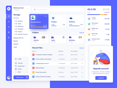 File Manager app cloud cloud app dashboard drive dropbox file manager files interface product design storage ugem ui ux web design