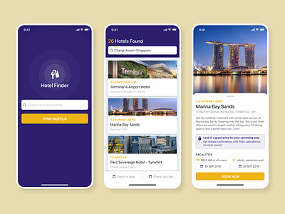 Weekly UI - Hotel Finder airport finder hotel hotel finder ios ios app minimal mobile mobile app mobile app design modern product product design ui ui design user experience user interface ux ux design weeklyui