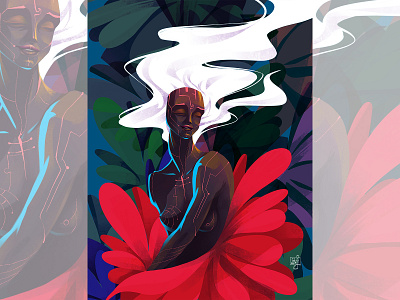 WIP concept art editorial art editorial illustration floral girl illustration illustrator procreate women