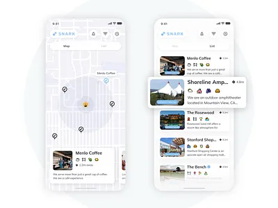 Location Based Social App app design illustration ui ux