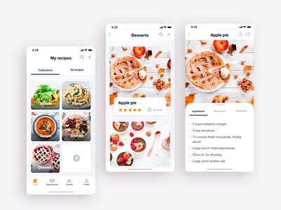 Cookiam. Cookbook app app branding cookbook design figma food food app light mobile app mobile ui mobile uiux ui ux web webdesign