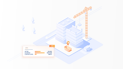 The Connected Site animation branding building car card crane design digital design explainer illustration flat illustration iso isometric isometric art isometric design isometric illustration isometry skip street vector