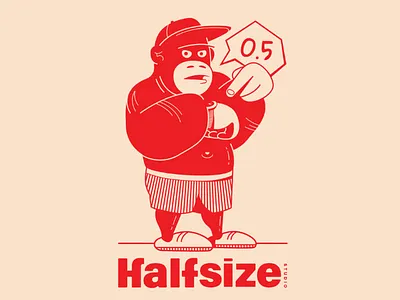 Late Gorilla cap cartoon gorilla halfsizestudio illustration red speech bubble telling time time watch