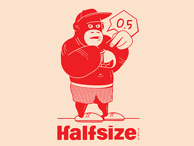 Late Gorilla cap cartoon gorilla halfsizestudio illustration red speech bubble telling time time watch