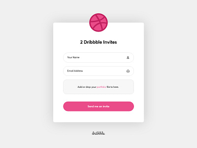 Dribbble Invite - Form Concept dribbble dribbble invitation dribbble invite dribbble invites form invite ui web