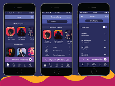 musifi app concept adobexd bluecolor dark theme dark ui design entertainment ios mobile app music app ui