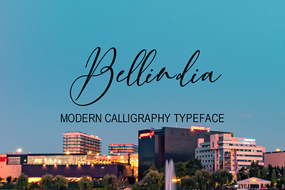 Bellindia Modern Calligraphy Typeface font freebies freefont typogaphy