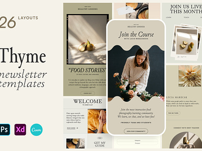 Thyme Newsletter Templates - Canva