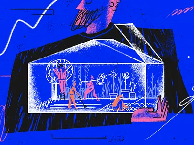 A good leader brushes character doodle illustration leadership manager photoshop texture tooploox work