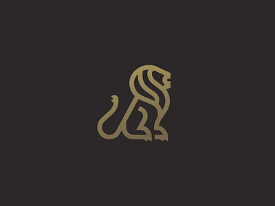 Gold Lion animal cat gold icon lion lion king logo mark symbol