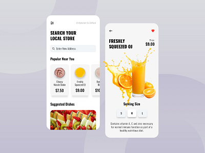 Juicey Mobile App app branding design mobile ui typography ui ux