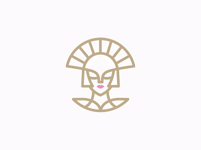 Athena face V1 face logo minimal wellness woman