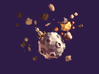 Low Poly Space Template 3d 3d modeling design illustration lowpoly lowpolyart render scene space template vectary