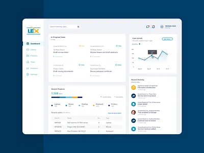 law portal interface lawyer product design project managment ui