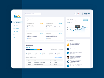 law portal interface lawyer product design project managment ui