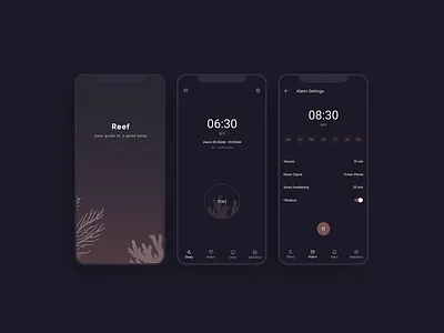 Sleep Tracking App alarm app design sleep ui ux