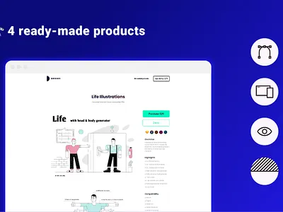 Droids launch components demo figma generator illustration illustrator producthunt scene generator scenes sketch vector xd