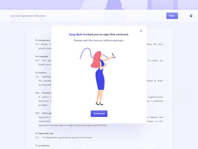 Law Business Platform app business colourful confirm confirmation contract contracts design hero illustration law lawyer popup read sign ui ux vector web website