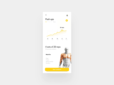 Fitness Mobile App animation app fitness interaction design minimal mobile app product design smooth training trends ui uichallenge user interface ux workout