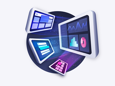 Internal Site Search Analysis analysis chart data design extract illustration illustrator monitoring screen search site vector