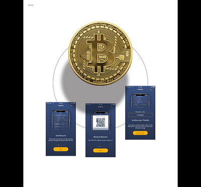 Enter - Wallet for bitcoin app bitcoin coin crypto crypto wallet cryptocurrency ui ux wallet wellet app