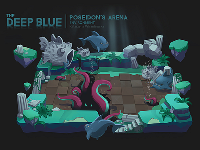 Environment Concept: Deep Blue concept art environment game art illustration underwater