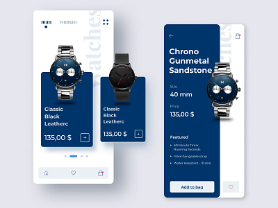 Watch_shop app design application design branding business clean design dribbbling opengeekslab ui