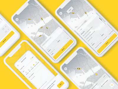 Cabbo - Taxi Ui Kit Mobile App app dark design ios light mobile sketch ui ui8 ux