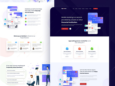 Apposass- App and Sass Product Landing Page agency app app design bootstrap business illustration landing page minimal mobile app template ui ux website