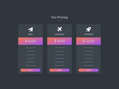 Our Pricing section design pricing pricing page pricing plan ui ui ux design ux web web design