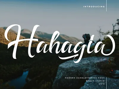 Hahagia Modern Handlettering Font branding business font font design hand lettering handwriting handwritten modern typeface typography