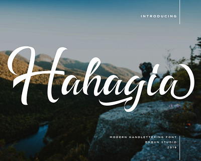 Hahagia Modern Handlettering Font branding business font font design hand lettering handwriting handwritten modern typeface typography