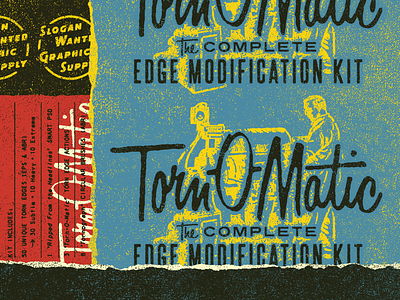 Torn-O-Matic | Edge Modification Kit brushes creative market design design resources digital goods distress edge editorial grunge illustration photoshop punk ripped torn vector zine