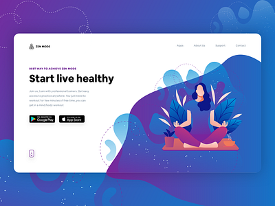 Yoga Studio Website Concept branding dribbble experience illustration new purple typography ui ux vector yoga yoga studio