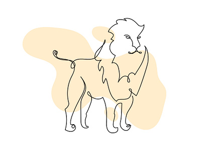 Weekly Warm-up #4: Single line lion icon adobe illustrator cc animal icon black and white design challenge dribbble dribbbleweeklywarmup flat icon icon design illustration lion lion logo minimal mono line single line vector warmup