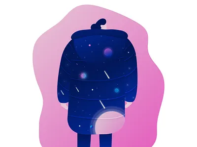 Give Me Space Coat adobe illustrator characterdesign creativity flat illustration girl character gradient illustration illustration art illustrations space vector web