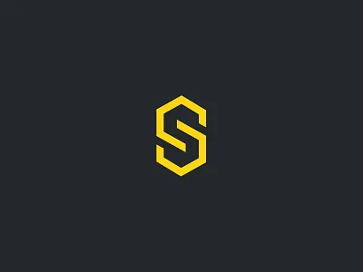 THAT S black branding construction high school icon identity s s monogram yellow