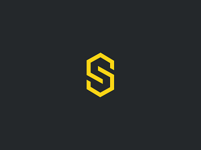 THAT S black branding construction high school icon identity s s monogram yellow