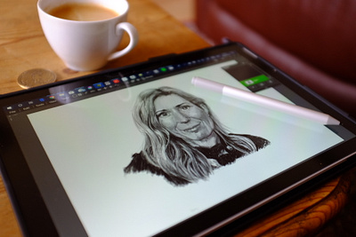 Portrait sketch - surface pro drawing portrait sketch sketchbook