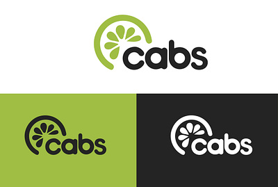 Lime Cabs Logo app branding flat icon logo typography