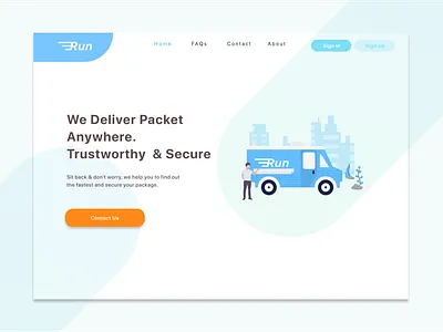 Homepage for Run design app landing page web design webdesign website website concept website design website design company