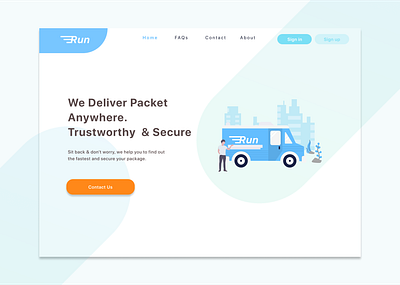 Homepage for Run design app landing page web design webdesign website website concept website design website design company