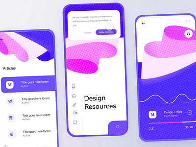 Design Resources App for IXDD adobe adobe xd app blending blending modes color tones colorful design resources freelance halftone icons ixdd livestream menu mobile pink purple saint louis ui ux