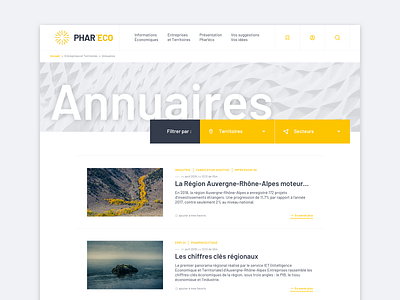 Directory page - UI/UX Design abstract directory duotone france freelance lyon ui ui design ux ux design webdesign