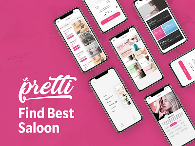 Pretti Saloon App Ui-UX Design app appdesign application graphicdesign modern rabbixel saloon app ui user experience user interface design ux ux ui webdesign