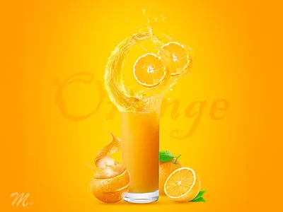 Photoshop Orange Juice manipulation adobe photoshop art art direction graphic design illustration illustration art poster design social media social media design