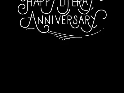 Happy Liferay Anniversary lettering logo typography