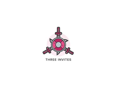 3 More Invites badge crest drafting dribbble invites dribbleinvite illustration invitation minimal shield simple sword toronto vector