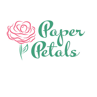 Paper Petals Forever Flowers branding daisy design giant flowers handmade illustration logo paper paper art rose